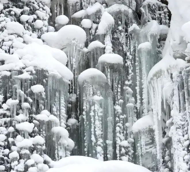 奥入瀬渓流の氷瀑